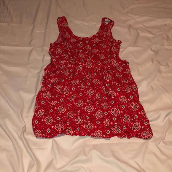 Forever 21 Dresses & Skirts - Mini Red Dress with Patterns